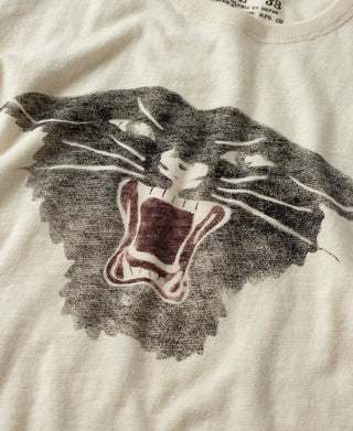 1930s Rugged CCC Black Panther Print T-Shirt