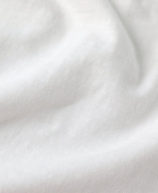 Loopwheel Tubular Slub Cotton Pocket T-Shirt - White