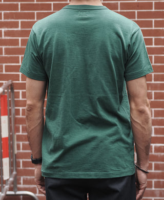 Loopwheel Tubular Slub Cotton Pocket T-Shirt - Green