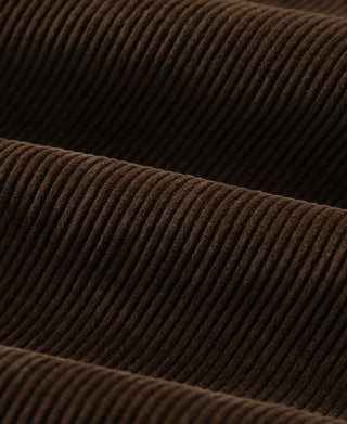 9 Wale Cotton Corduroy Zip-Up Jacket - Brown