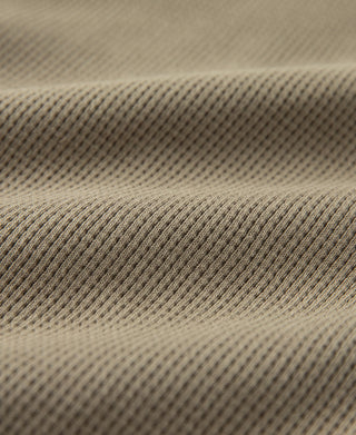 1970s Heavyweight Waffle Knit Jogger Pants - Khaki