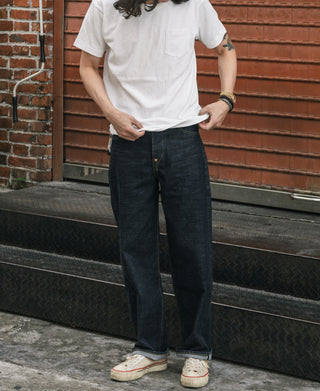 Loopwheel Tubular Slub Cotton Pocket T-Shirt - White