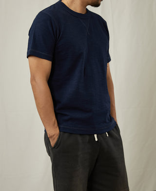 10.5 oz Cotton Tubular Gusset T-Shirt - Indigo
