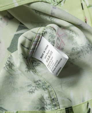 Ukiyo-e Tiger & Bamboo Pattern Aloha Shirt - Light Green
