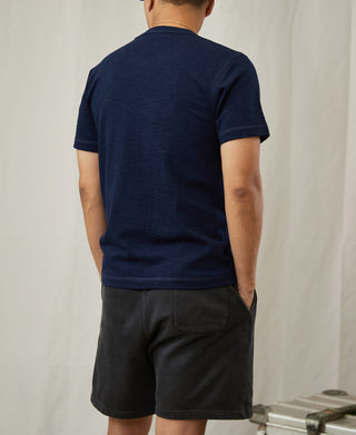 10.5 oz Cotton Tubular Gusset T-Shirt - Indigo