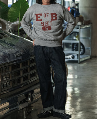 1940s Heavyweight SKI V-Inset Sweater - Gray