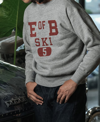1940s Heavyweight SKI V-Inset Sweater - Gray