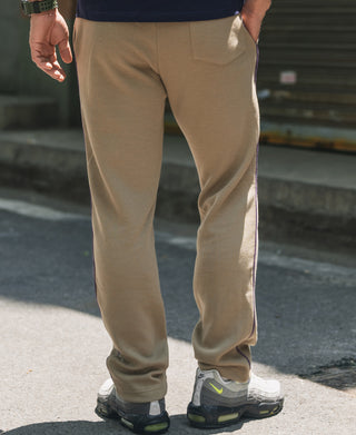 1970s Heavyweight Waffle Knit Jogger Pants - Khaki