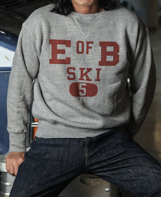 1940s Heavyweight SKI V-Inset Sweater - Gray