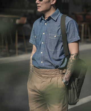 Chambray Short Sleeve Work Shirt