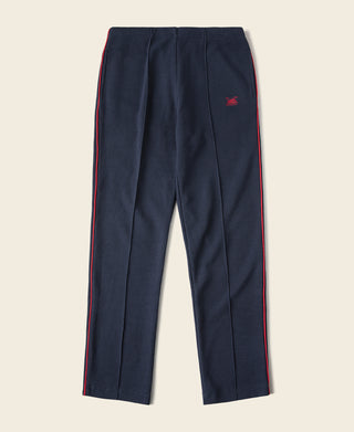1970s Heavyweight Waffle Knit Jogger Pants - Navy