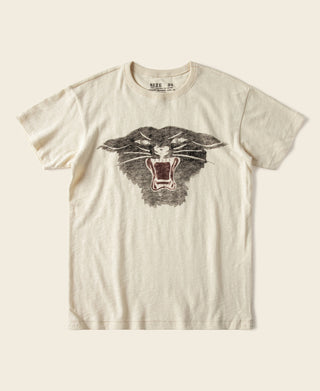 1930s Rugged CCC Black Panther Print T-Shirt