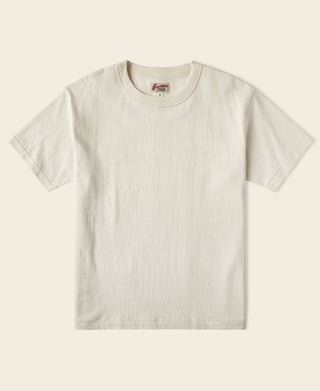 Apricot tubular athletic t-shirt, crew neck and short sleeves (front view)