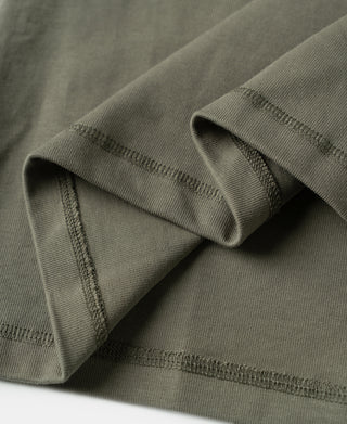 Vintage Long Sleeve Henley Shirt - Light Olive