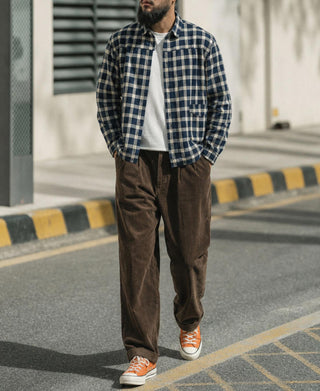 Lot 913 1910s Single-Pocket Palaka Plaid Work Jacket