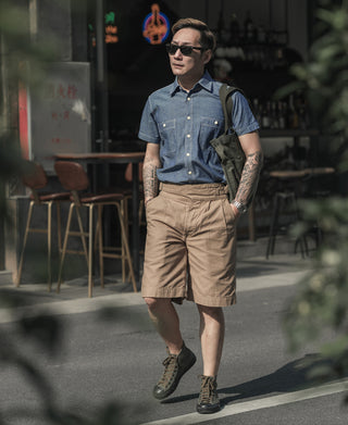 Chambray Short Sleeve Work Shirt