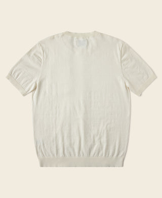 1950s Jersey Knit Short Sleeve Pocket T-Shirt - Apricot
