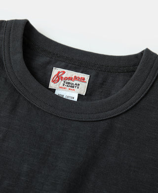 Loopwheel Tubular Slub Cotton Pocket T-Shirt - Vintage Black