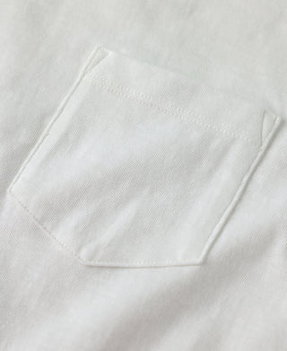 Loopwheel Tubular Slub Cotton Pocket T-Shirt - White