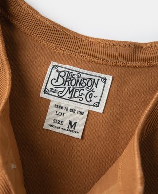 Vintage Long Sleeve Henley Shirt - Orange