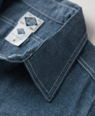 Chambray Short Sleeve Work Shirt