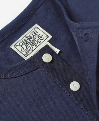 Vintage Short Sleeve Henley T-Shirt - Navy