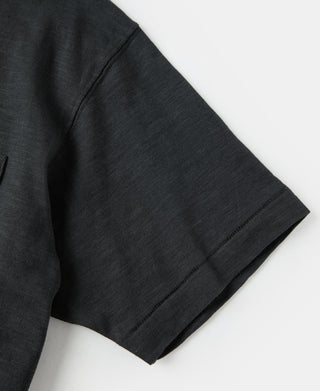 Loopwheel Tubular Slub Cotton Pocket T-Shirt - Vintage Black