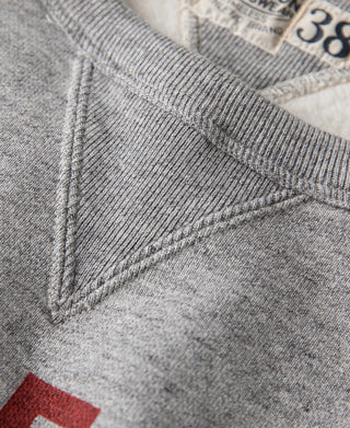 1940s Heavyweight SKI V-Inset Sweater - Gray