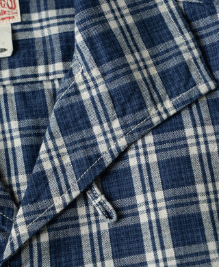 1940s Camp-Collar Palaka Plaid Shirt Jacket