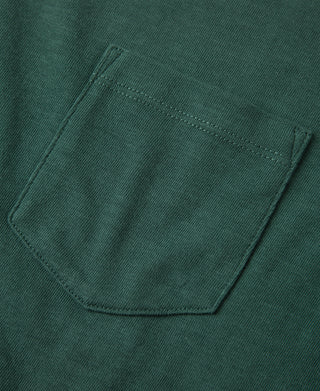 Loopwheel Tubular Slub Cotton Pocket T-Shirt - Green