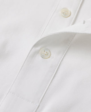 14 oz Side Closing Henley Shirt - White