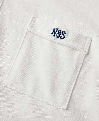 Raglan Sleeve Cotton-Piqué Polo Shirt - White