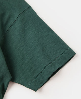 Loopwheel Tubular Slub Cotton Pocket T-Shirt - Green