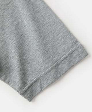Raglan Sleeve Cotton-Piqué Polo Shirt - Gray