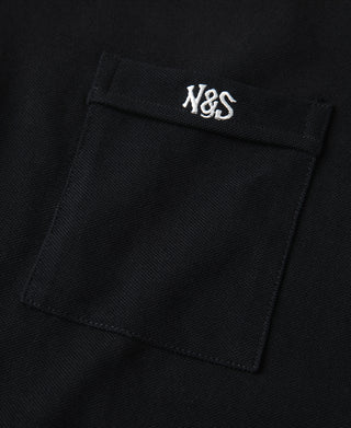 Raglan Sleeve Cotton-Piqué Polo Shirt - Black