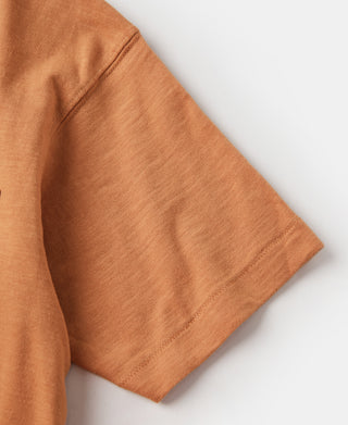 Loopwheel Tubular Slub Cotton Pocket T-Shirt - Orange