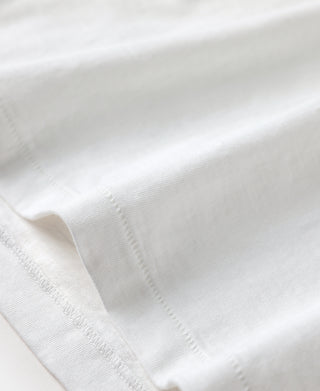 Loopwheel Tubular Slub Cotton Pocket T-Shirt - White