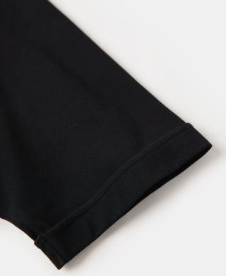 Raglan Sleeve Cotton-Piqué Polo Shirt - Black