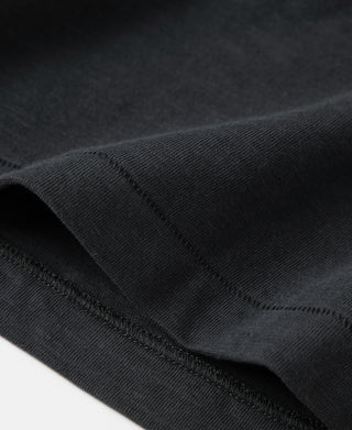Loopwheel Tubular Slub Cotton Pocket T-Shirt - Vintage Black