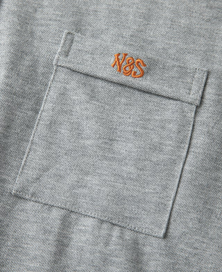 Raglan Sleeve Cotton-Piqué Polo Shirt - Gray