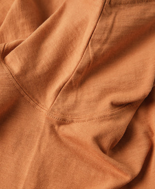 Loopwheel Tubular Slub Cotton Pocket T-Shirt - Orange