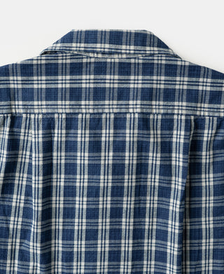 1940s Camp-Collar Palaka Plaid Shirt Jacket
