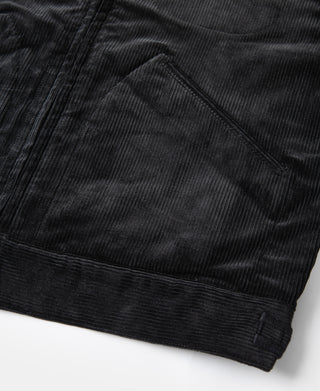 1940s Heavyweight Corduroy Cossack Jacket - Black