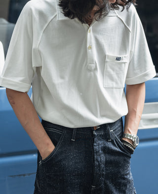 Raglan Sleeve Cotton-Piqué Polo Shirt - White