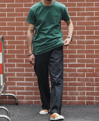 Loopwheel Tubular Slub Cotton Pocket T-Shirt - Green