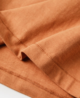 Loopwheel Tubular Slub Cotton Pocket T-Shirt - Orange